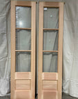 2'0" x 8'0 Wood Exterior French Door with 3 Glass Lites