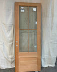 3'0"X 8'0 Wood Exterior Door with 4 Glass Lites