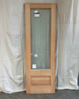 2'8" x 8'0" Wood Exterior Door With Large Glass Panel