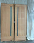(2) 2'8" x 8'0" Wood Exterior Doors with 1 Glass Lites