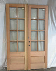 2'6" x 8'0" Wood Exterior Doors with 8 Glass Lites