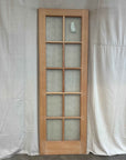 2'8" x 8'0" Wood Exterior Doors with 10 Glass Lites
