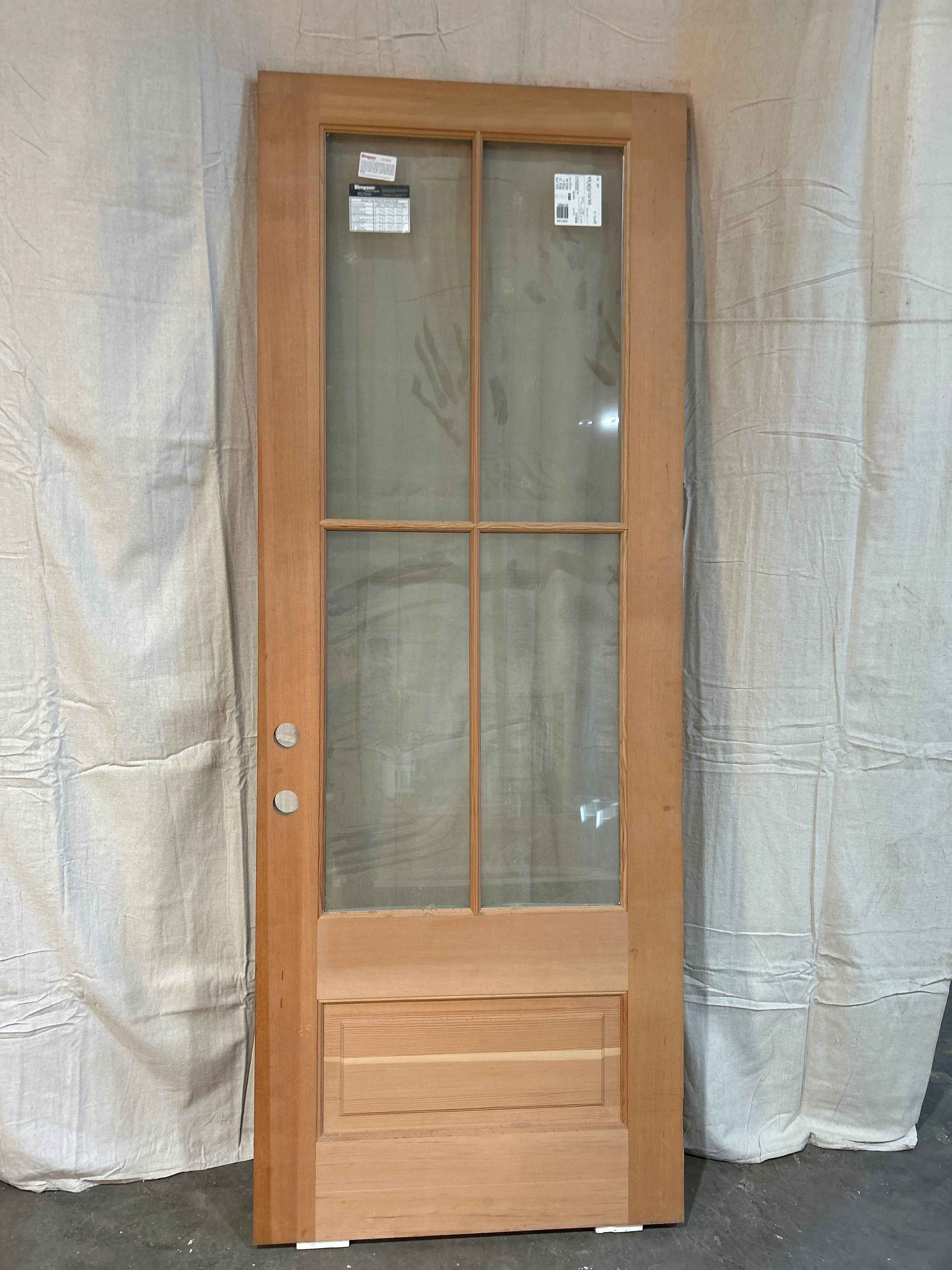 3&#39;0&quot;X 8&#39;0 Wood Exterior Door with 4 Glass Lites