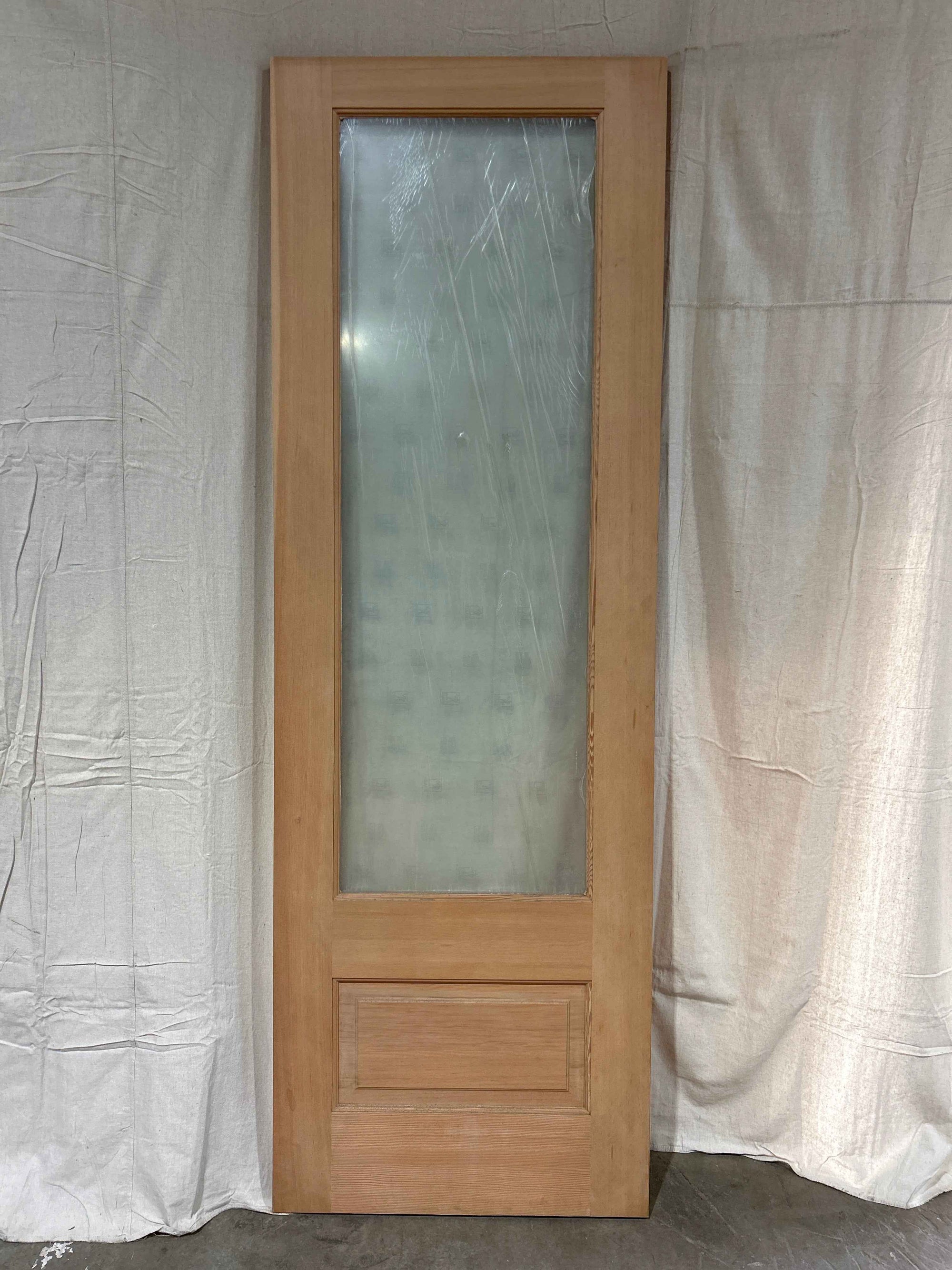 2&#39;8&quot; x 8&#39;0&quot; Wood Exterior Door with Large Glass Panel Beveled
